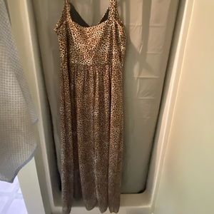 Ladies size 14 long leopard print dress